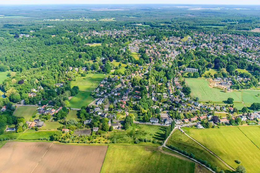 Luchtfoto van Oosterbeek, Gemaakt door: Siebe Swart